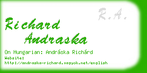 richard andraska business card