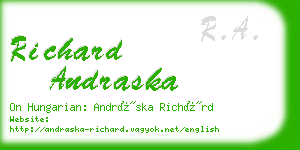 richard andraska business card